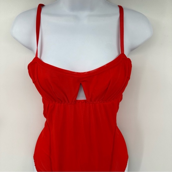 Revolve x Hah Under the Wire Bodysuit Blood Orange Red Size Small New with Tags - Picture 9 of 15